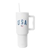 Simple Modern 40 oz Tumbler with Handle and Straw Lid | 4th of July Insulated Reusable Stainless Steel Water Bottle Travel Mug Cupholder Use | Gifts for Women Men Him Her | Trek Collection | USA