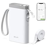 Nelko Label Maker Machine with Tape, P21 Bluetooth Label Printer, Wireless Mini Label Makers with Multiple Templates for Organizing Office Home, White