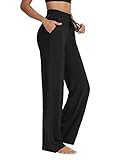 Sarin Mathews Womens Yoga Sweatpants Wide Leg High Waisted Lounge Pajamas Pants Comfy Workout Loose Pants with Pockets