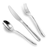 Stainless Steel 12PCS Dinner Set combo with 4 Dinner Knives, 4 Dinner Forks, 4 Dinner Spoons，Silverware Set for Home, Kitchen and Restaurant, Mirror Polished& Dishwasher Safe