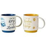 Hallmark Gilmore Girls Mug Set (Lorelai and Rory) Set of 2 Stacking Mugs, Gift for Mother's Day, Christmas, Birthdays