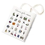 Gilmore Girls Alphabet Canvas Tote Bag Funny Cotton Reusable Tote Shoulder Bag Present for Friends Fans Women Men