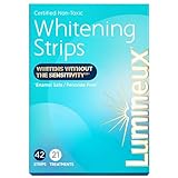 Lumineux Teeth Whitening Strips 21 Treatments – Peroxide Free - Enamel Safe for Whiter Teeth - Whitening Without The Sensitivity - Dentist Formulated and Certified Non-Toxic - Sensitivity Free