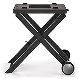 Ninja XSKSTAND Woodfire Collapsible Outdoor Grill Stand, Compatible with Ninja Woodfire Grills (OG700 Series), Foldable, Side Utensil Holder, Weather-Resistant, Black