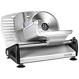 200W Electric Deli Meat Slicer, 7.5' Removable Stainless Steel Blade, Adjustable Thickness, Child Lock - For Home Use