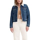 Levi's Women's Original Sherpa Trucker Jackets (Standard and Plus), (New) Indigo Worn in, Large