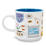 Gilmore Girls Stars Hollow Allover Icons Ceramic Stacking Mug | Large Coffee Cup For Espresso, Caffeine, Beverages, Home & Kitchen Essentials | Cute Gifts and Collectibles | Holds 13 Ounces