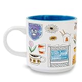 Gilmore Girls Stars Hollow Allover Icons Ceramic Stacking Mug | Large Coffee Cup For Espresso, Caffeine, Beverages, Home & Kitchen Essentials | Cute Gifts and Collectibles | Holds 13 Ounces