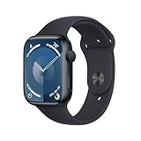 Apple Watch Series 9 [GPS 45mm] Smartwatch with Midnight Aluminum Case with Midnight Sport Band S/M. Fitness Tracker, ECG Apps, Always-On Retina Display, Water Resistant