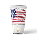 HISTORY U.S. Constitution Preamble 17 oz Pint Glass