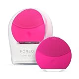 FOREO LUNA mini 2 Ultra-hygienic Facial Cleansing Brush ,All Skin Types, Face Massager for Clean & Healthy Face Care, Extra Absorption of Facial Skin Care Products, Waterproof , Fuchsia