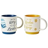 Hallmark Gilmore Girls Mug Set (Lorelai and Rory) Set of 2 Stacking Mugs, Gift for Mother's Day, Christmas, Birthdays