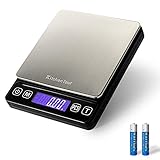 KitchenTour Digital Kitchen Scale - 500g/0.01g High Accuracy Precision Multifunction Food Meat Scale Jewelry Lab Carat Powder Scale with Back-Lit LCD Display(Batteries Included)