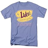 Popfunk Gilmore Girls Luke's Diner Adult T Shirt & (Medium) Carolina Blue