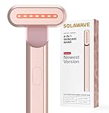 Solawave 4-in-1 Red Light Therapy Facial Wand | Anti-Aging Red Light Therapy for Face and Neck | Galvanic Microcurrent Gua Sha Facial Massager | Wrinkle Reduction | Solawave Original | Rose Gold