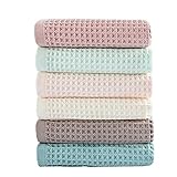 vfaejll 100% Cotton Kitchen Towels Set,Waffle Weave Kitchen Dish Cloth,Super Absorbent Kitchen Dish Towels for Drying Dishes 13x13 Inches Dish Rags for Washing Dishes 6 Pack Mixed Color,Hand Towels