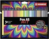 STABILO Premium Fibre-Tip Pen Pen 68 - Pack of 30 - Assorted Colours