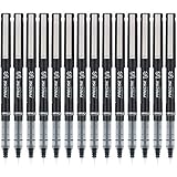 Pilot, Precise V5, Capped Liquid Ink Rolling Ball Pens, Extra Fine Point 0.5 mm, Black, Pack of 14