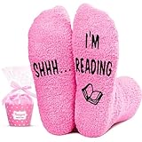 HAPPYPOP Book Lover Gifts for Women Females, Funny Reading Stocking Stuffers for Book Lovers Readers, Crazy Book Reading Socks for Teen Girls